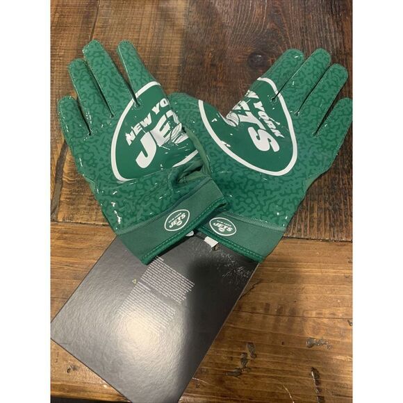 NIKE SUPERBAD 5.0 XXL NFL NEW YORK JETS PADDED FOOTBALL GLOVES CK2884 327 - Picture 4 of 4